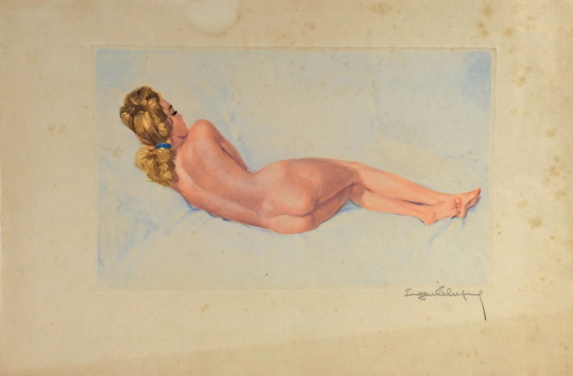 1950s Nude Lithograph