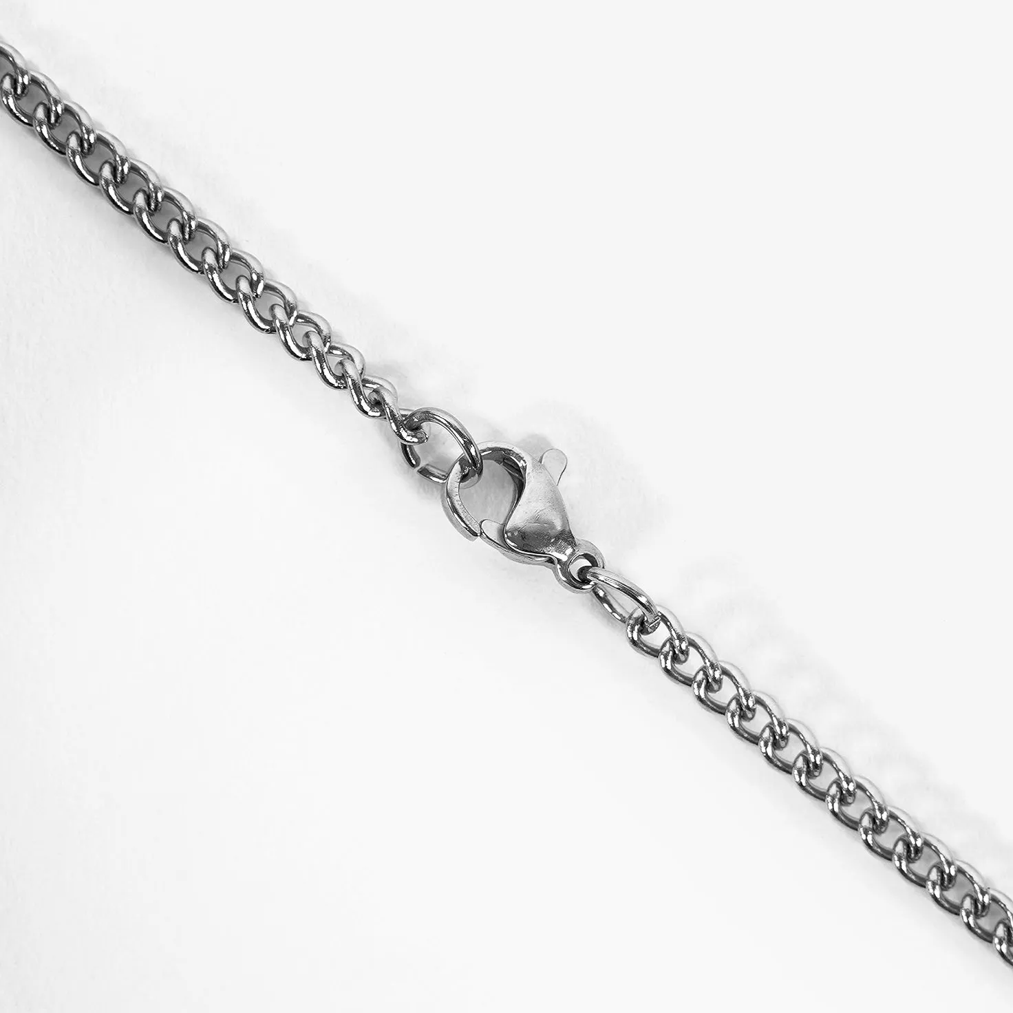 42 Number Pendant with Chain Kids Necklace - Stainless Steel