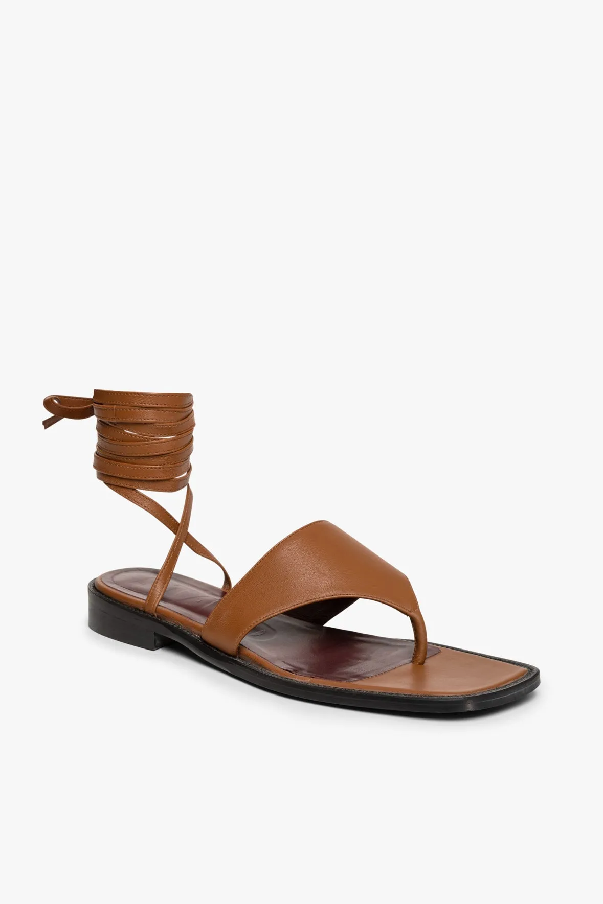 ALEXANDRE LACE UP SANDAL | TAN