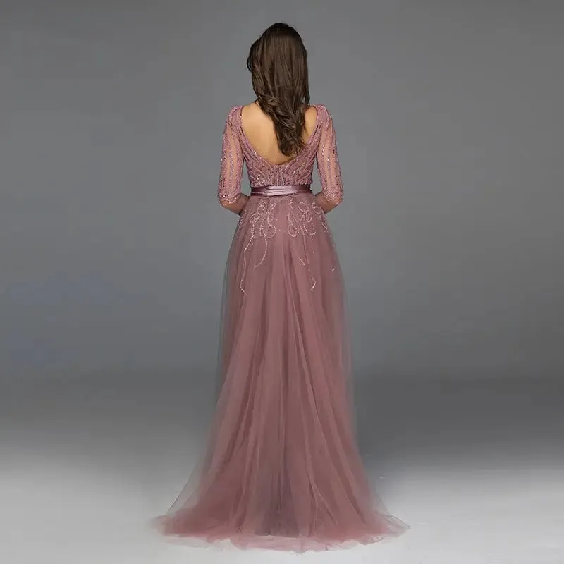 ALIZA - Luxe Sequined Sparkle Evening Gown