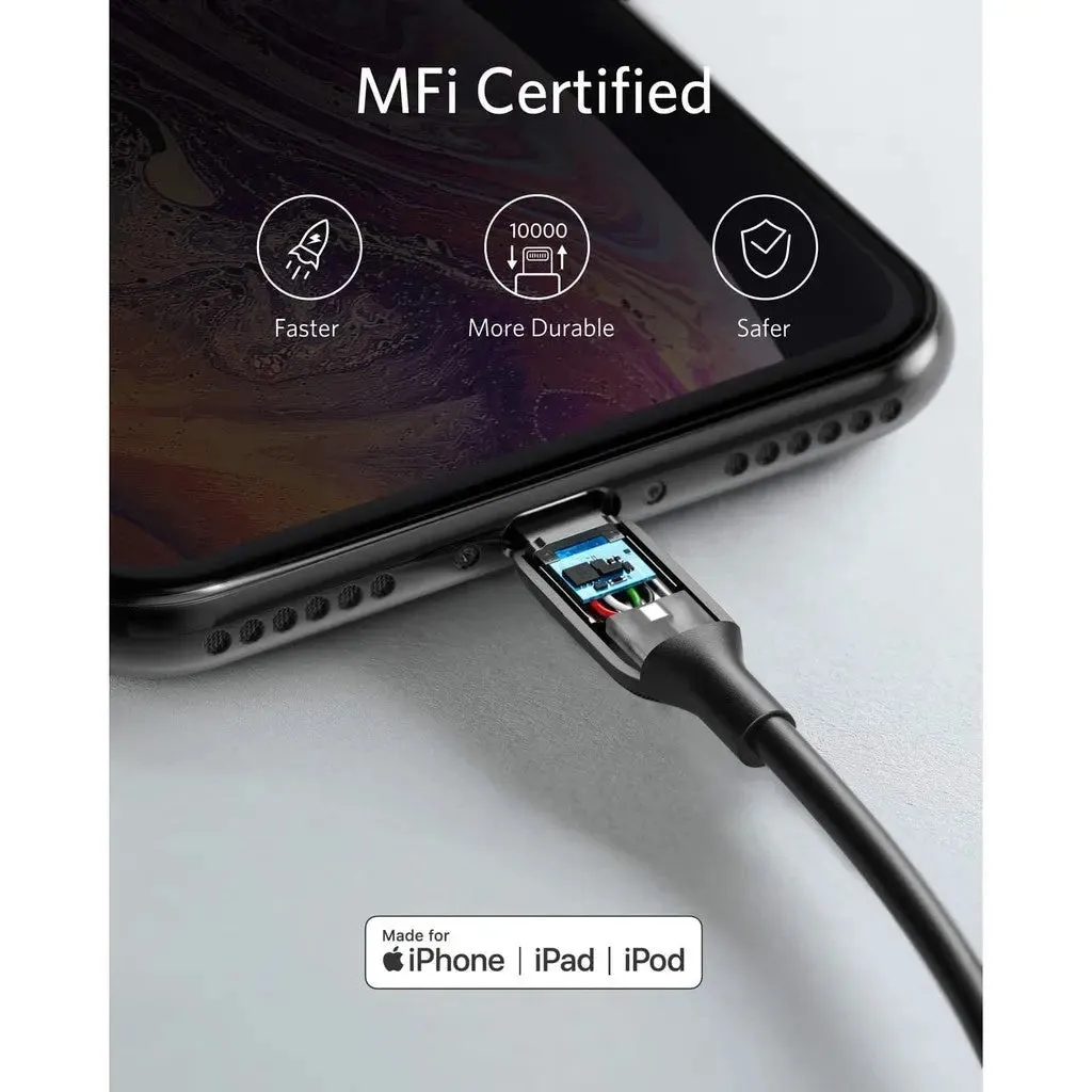 Anker PowerLine III USB A to Lightning Cable Fast Charging 3ft/0.9m Cable A8812