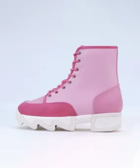 Arom Pink Lace-Up Boot
