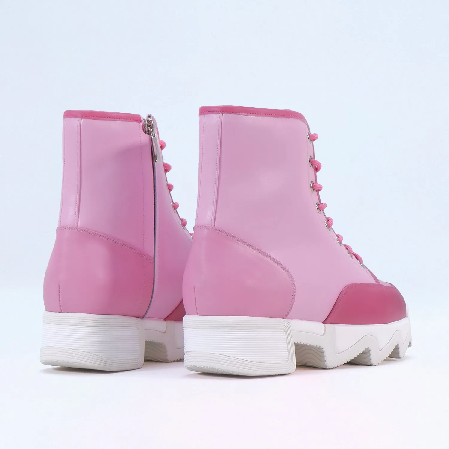 Arom Pink Lace-Up Boot