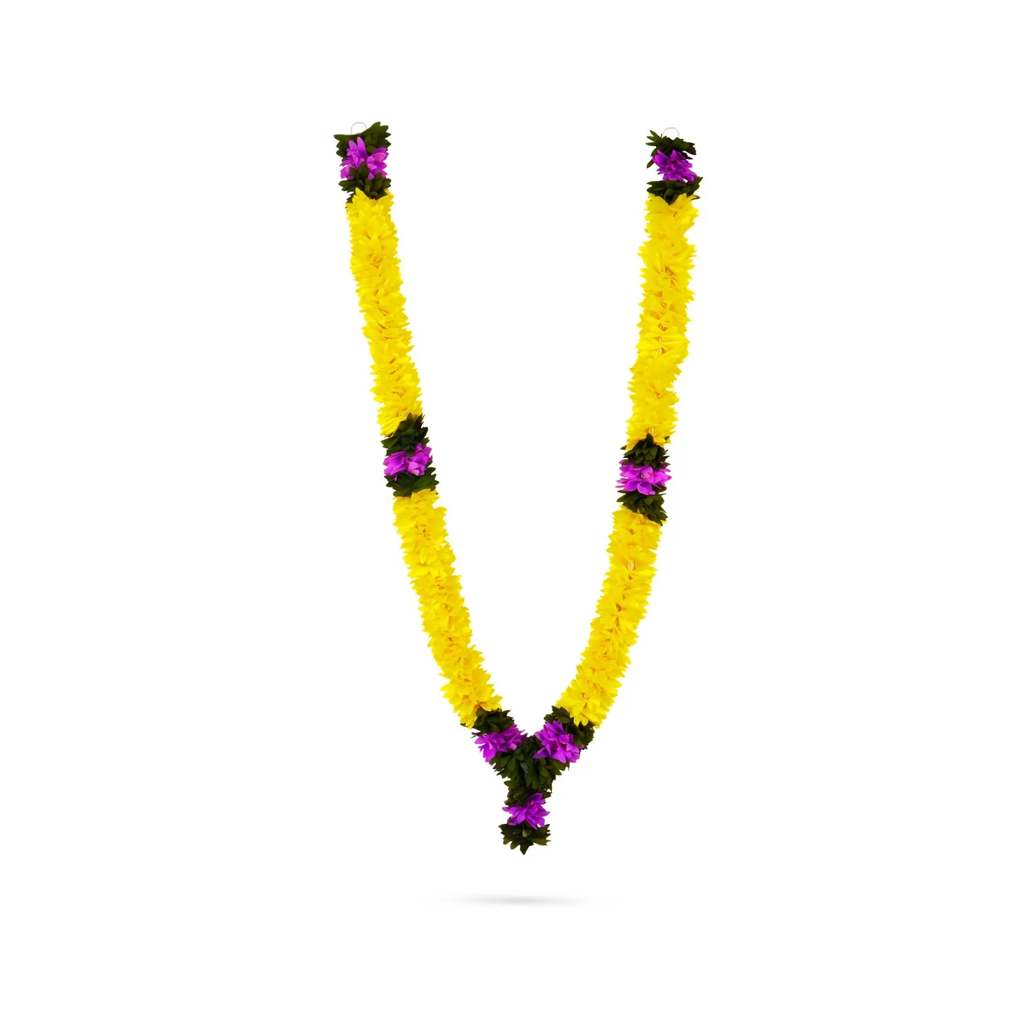 Artificial Garland  - 29 Inches | Cloth Mala/ Satin Garland for Photo Frame/ Assorted Design & Colour