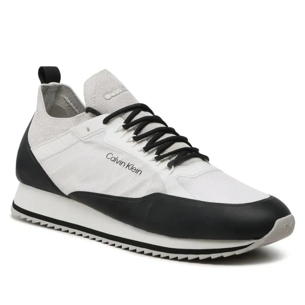 Calvin Klein Low Top Lace Up Nylon Trainer HM0HM00921-BLKWHT