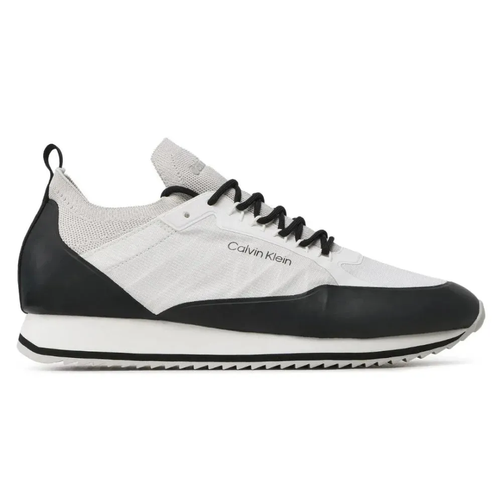 Calvin Klein Low Top Lace Up Nylon Trainer HM0HM00921-BLKWHT