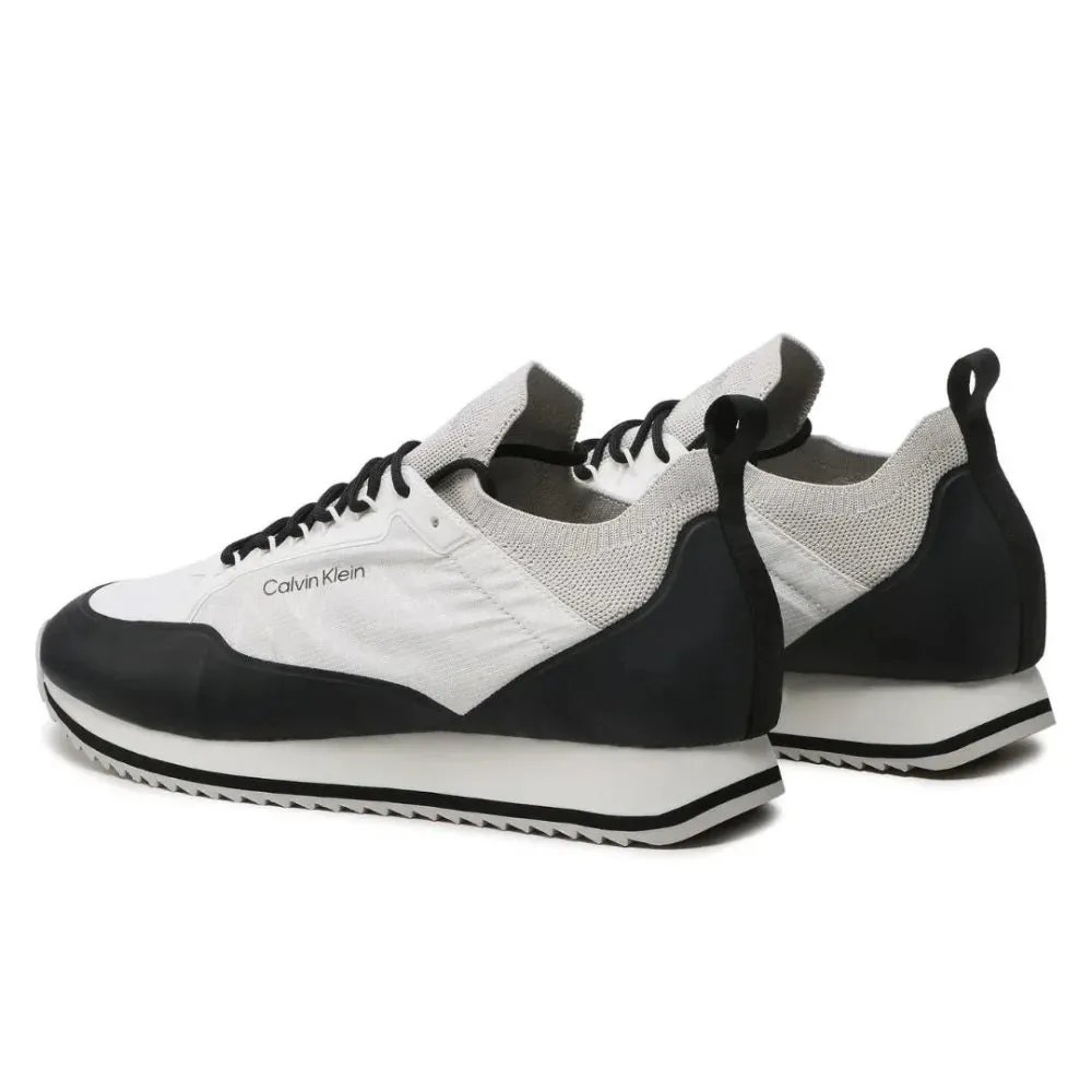 Calvin Klein Low Top Lace Up Nylon Trainer HM0HM00921-BLKWHT