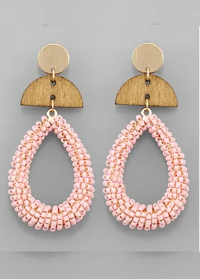Emery Wedge Earring-Pink
