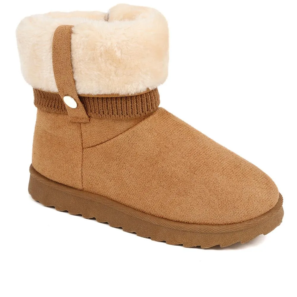 Fleece Lined Soft Ankle Boots - ACADE38007 / 324 548