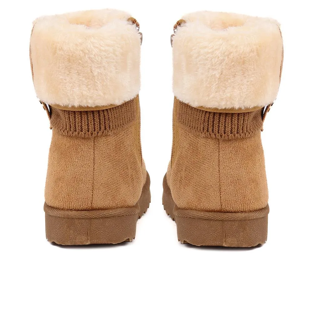 Fleece Lined Soft Ankle Boots - ACADE38007 / 324 548