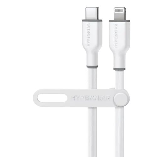 Flexi Pro USB-C to Lightning Soft-Touch Silicone Fast Charge Cable | 10ft | White