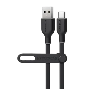Flexi Pro USB to USB-C Soft-Touch Silicone Charge & Sync Cable | 6ft | Black