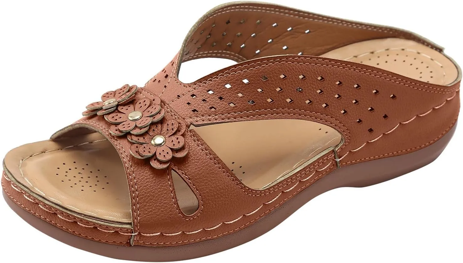 Flip Flops for Women Orthopedic Wedge Sandals Arch Support Sandals Casual Walking Sandal Vacation Slip on Shoes