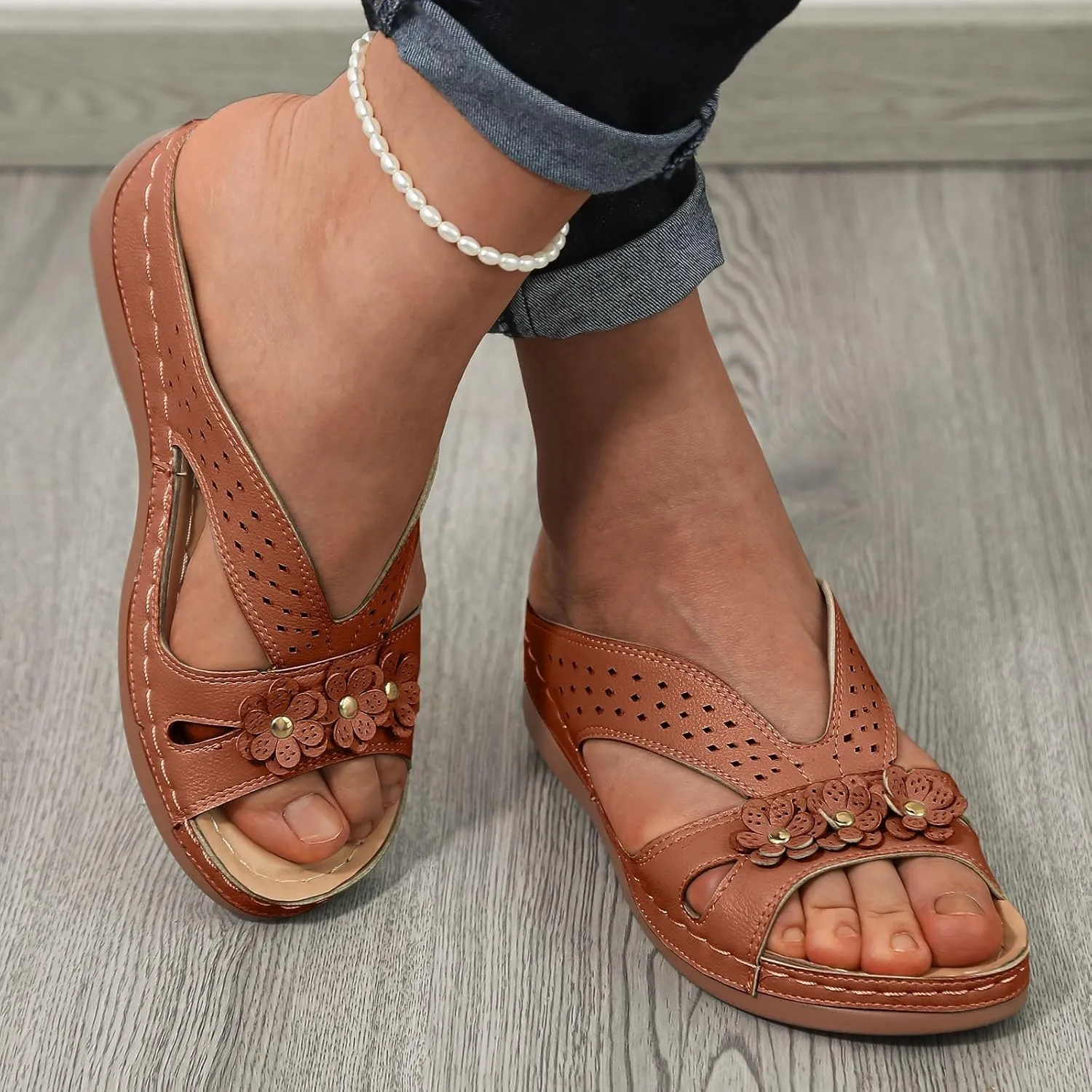 Flip Flops for Women Orthopedic Wedge Sandals Arch Support Sandals Casual Walking Sandal Vacation Slip on Shoes