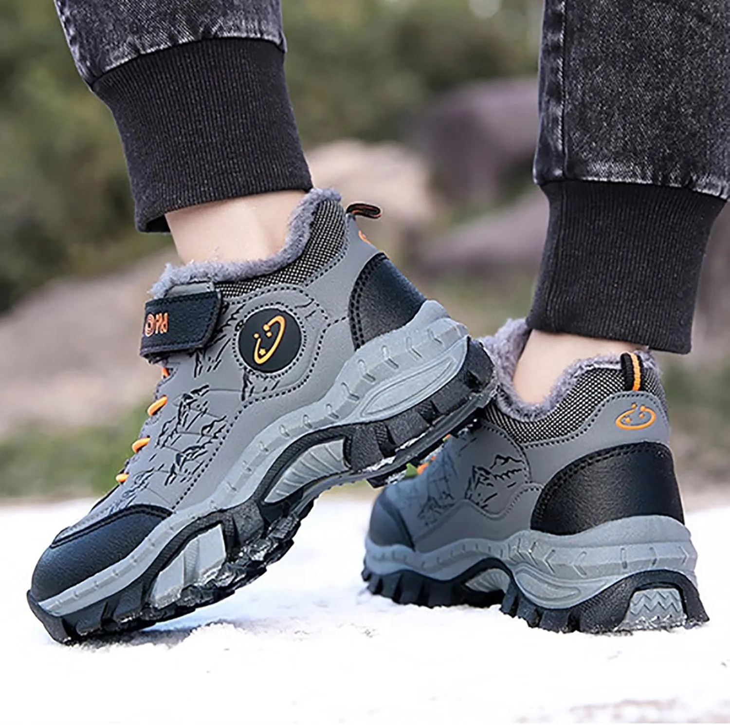 Girls Boots Glitter Boots Lace up Lug Sole Side Zipper Outdoor Booties Comfort Short Ankle Boots