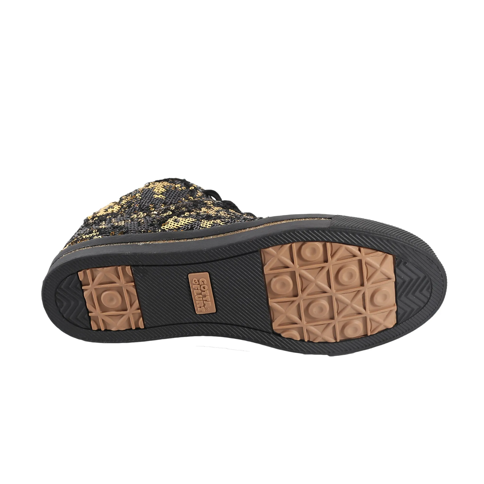 Gotta Flurt Women's Hip Hop II Black/Gold Sequin Fashion Sneaker