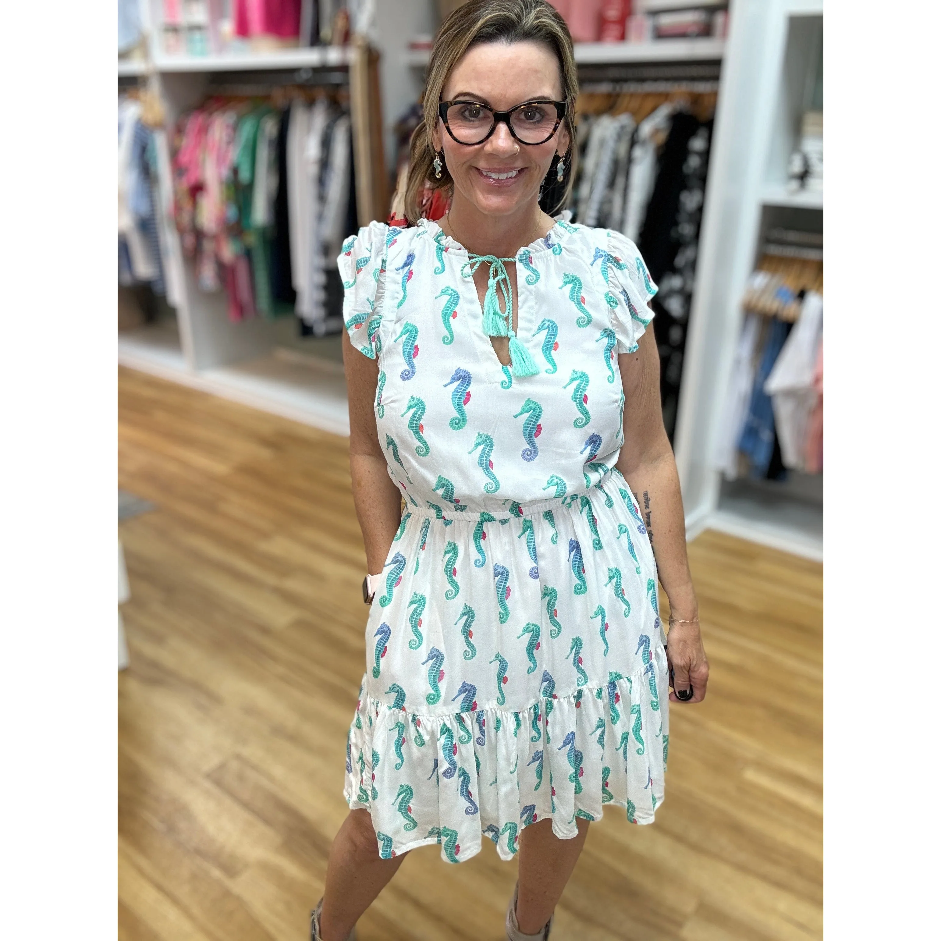 Hatley Layla Dress - Painted Seahorses