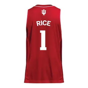 Indiana Hoosiers Adidas Men's Basketball Crimson Student Athlete Jersey #1 Myles Rice