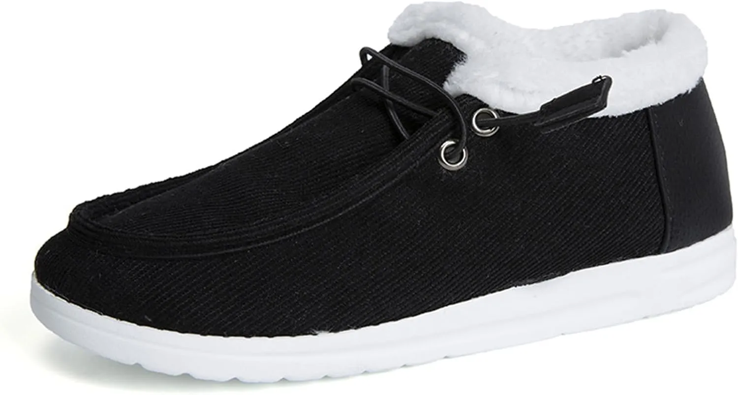 Lausiuoe Boots For Women Ankle Booties Winter Snow Boots Classic Fuzzy Fur Lining Fashion Slip On Warm Casual Loafers