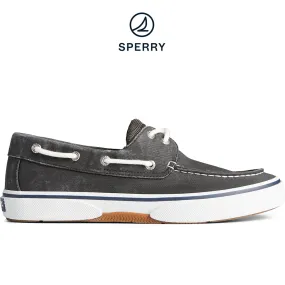 Men's Halyard 2-Eye  Saltwashed Sneaker Black (STS23586)