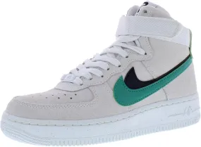 NIKE Women's Air Force 1 Mid 07 Trainers, Summit White Neptune Green, 3.5 UK