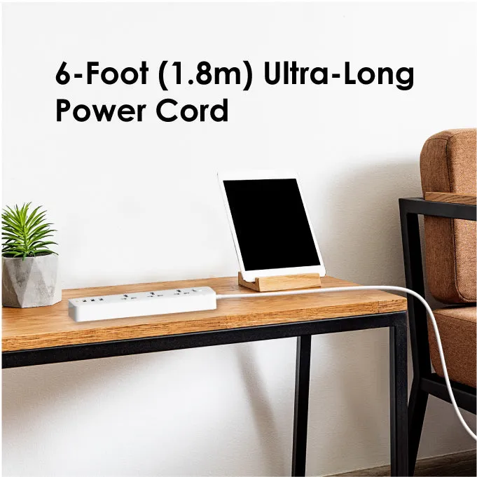 oraimo PowerHub 3 AC Outlets 3 USB Ports UK Power Strip
