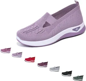 Orthopedic Sneakers for Women Air Cushioned Orthopedic Skateboarding Shoes Walking Shoes Woven Breathable Soft Sole Shoes Arch Support Platform Orthopedic Sneakers