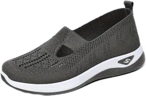 Orthopedic Sneakers for Women Air Cushioned Orthopedic Skateboarding Shoes Walking Shoes Woven Breathable Soft Sole Shoes Arch Support Platform Orthopedic Sneakers