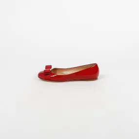 Salvatore Ferragamo Patent Varina Bow Ballet Flats Size 4.5