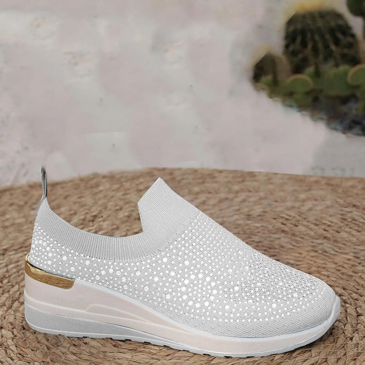 Sneakers for Women Walking Shoes Comfy Slip on Sneaker Lightweight Arch Support Tennis Maternity Elderly Standing Comfort Workout Travelling