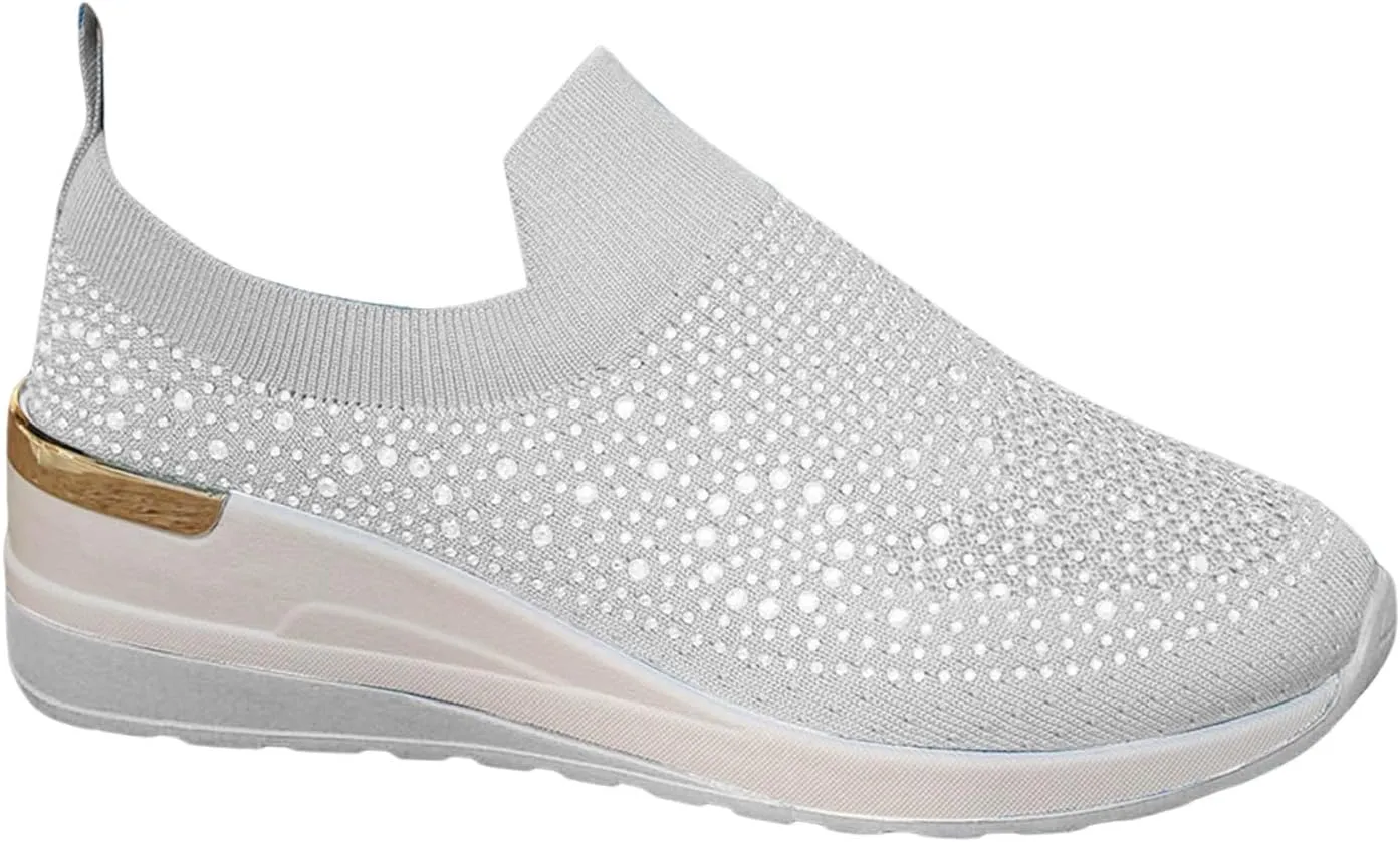 Sneakers for Women Walking Shoes Comfy Slip on Sneaker Lightweight Arch Support Tennis Maternity Elderly Standing Comfort Workout Travelling