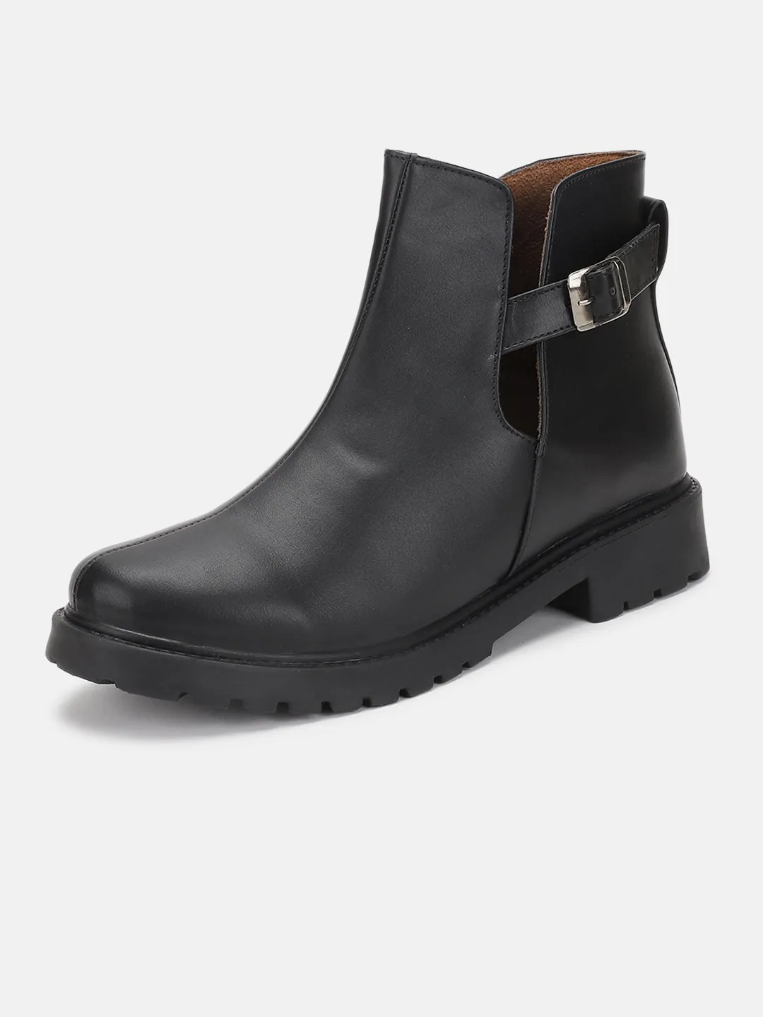 Solid Block Heels (Boots)