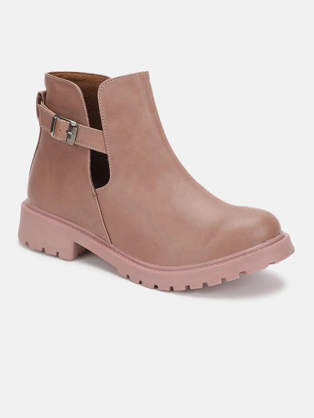 Solid Block Heels (Boots)