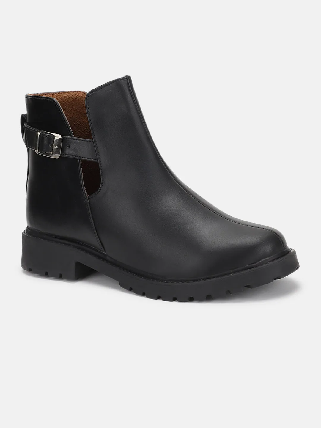 Solid Block Heels (Boots)