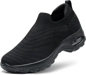 STQ Walking Shoes for Women Slip On Shoes with Arch Support Lightweight Air Cushioned Sock Sneakers