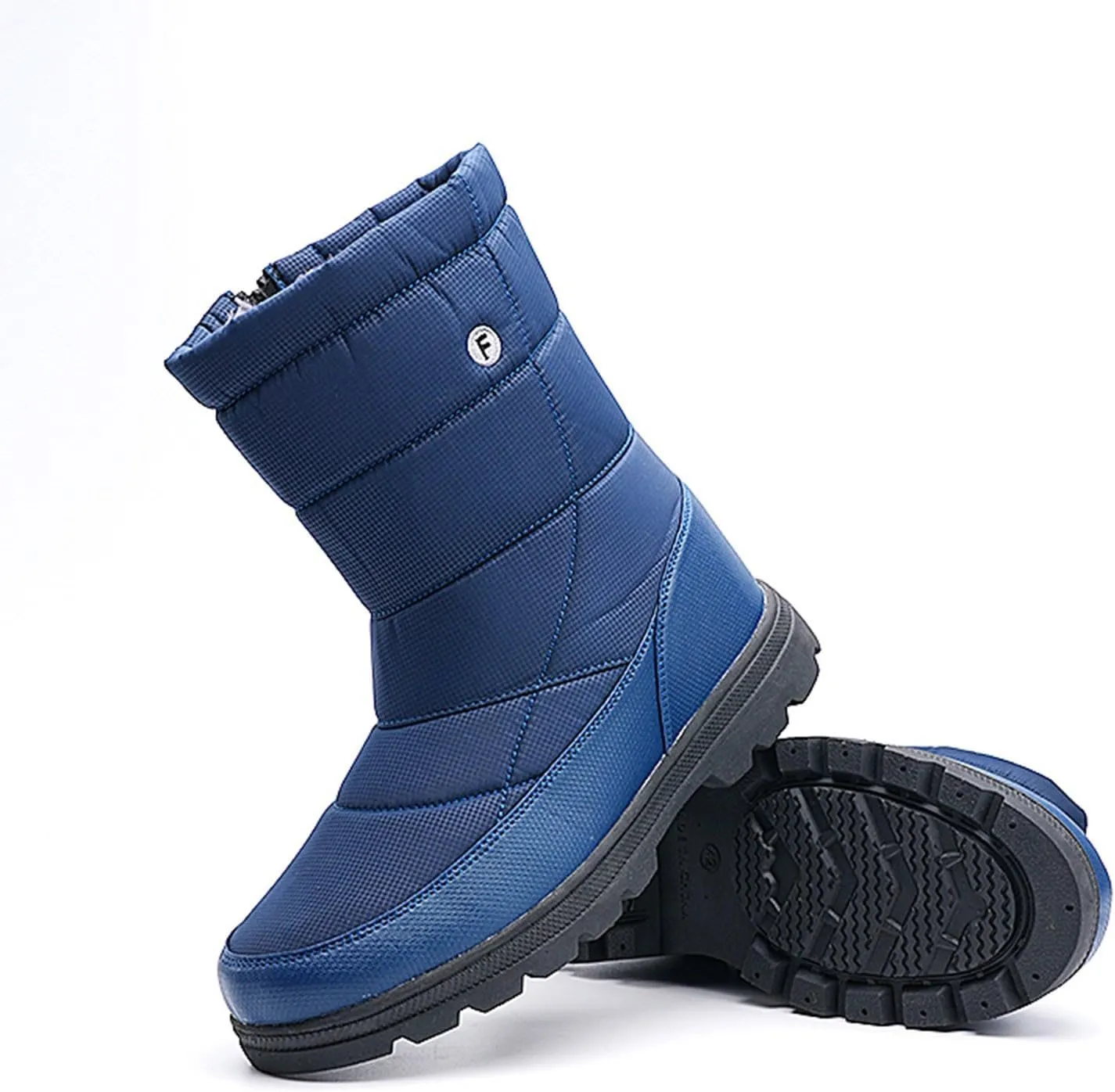 Winter Boots for Women Slip On Comfortable Mid Calf Winter Boot Waterproof Outdoor Fur Lined Hiking Shoes