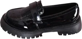 Women's Loafers, Hands Free Slip-on Chunky Lug Sole Dressy Shoes Wide Width Comfortable Casual Boat Shoe Ladies Cushioned Footbed Lightweight Jogging Comfy Walking Footwear for Daily Wear