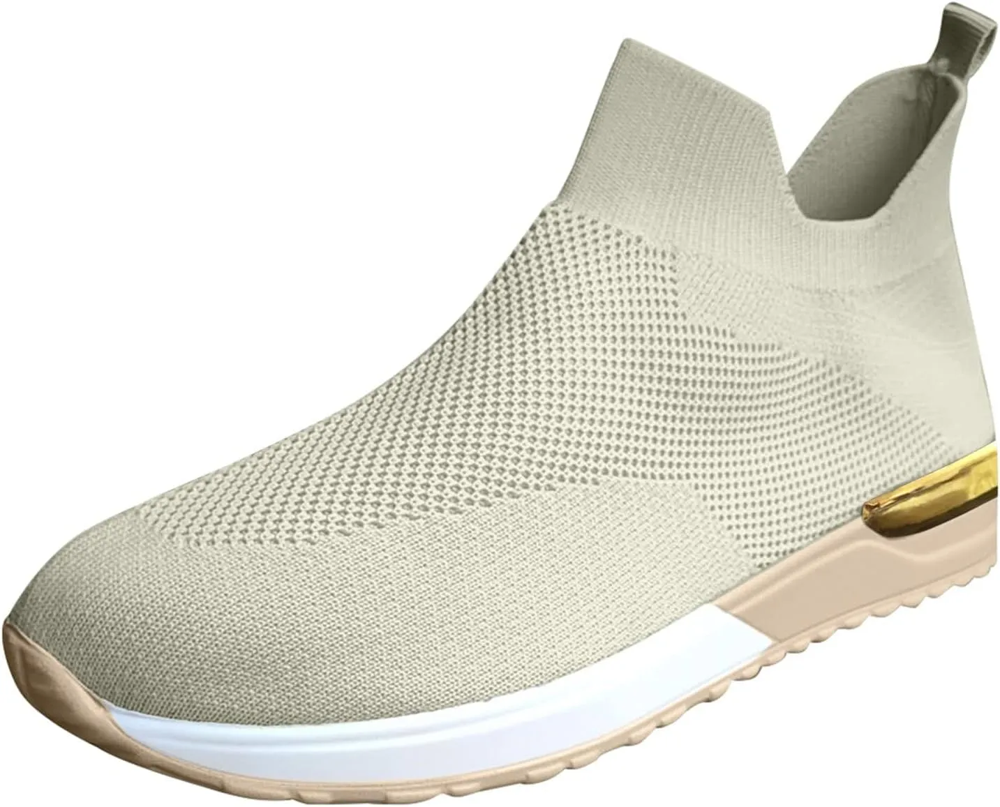 Womens Sneakers Non Slip Work Shoes Women Lightweight Breathable Knit Mesh Sock Flats Fashion Non Slip Workout Shoes for Hike Walk Yoga Dance Outdoors