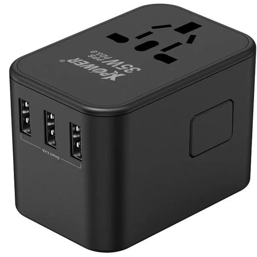 XPower TA35 35W 5-Port Travel Adapterwith PD 3.0 Fast Charging - Black